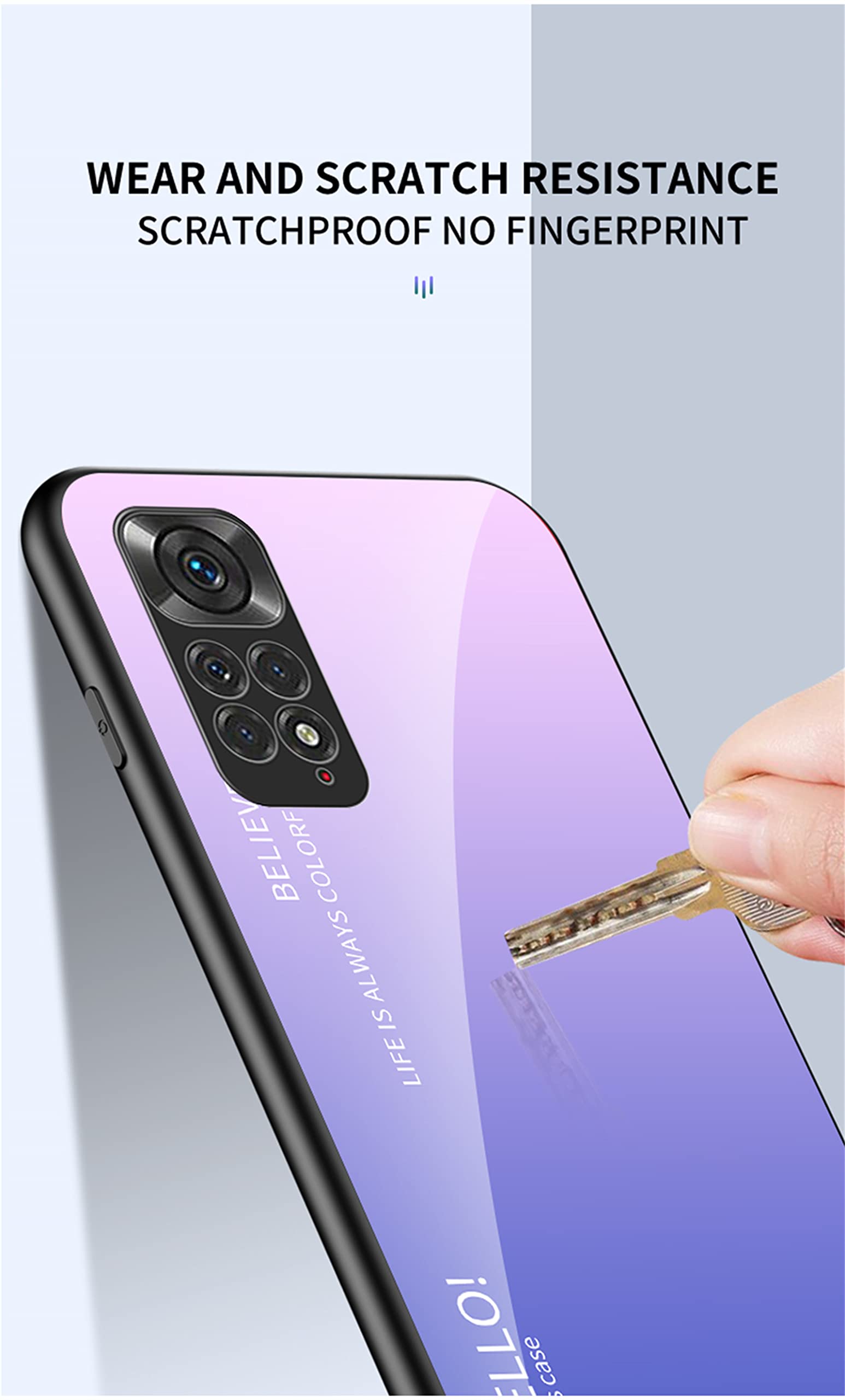 SHIEID Custodia per Xiaomi Redmi Note 11 4G Slim Cover Posteriore in