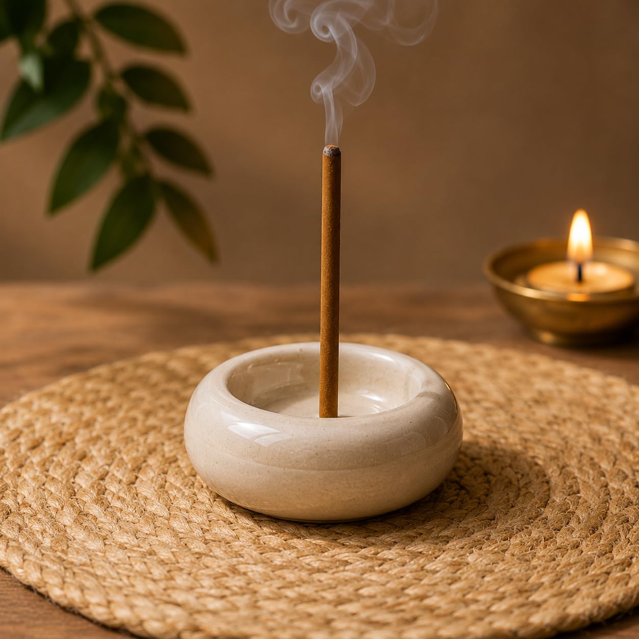 Premium Ceramic Incense Holder - Elegant & Ash Catcher -1