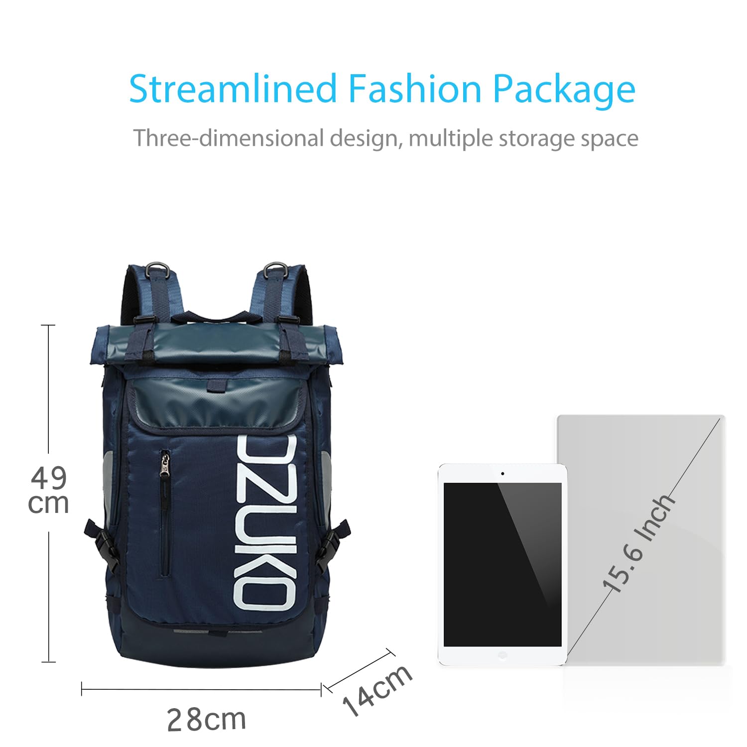 FANDARE Plecak na laptopa 15,6 cala Plecak wspinaczkowy Daypack Tornister męski damski poliester