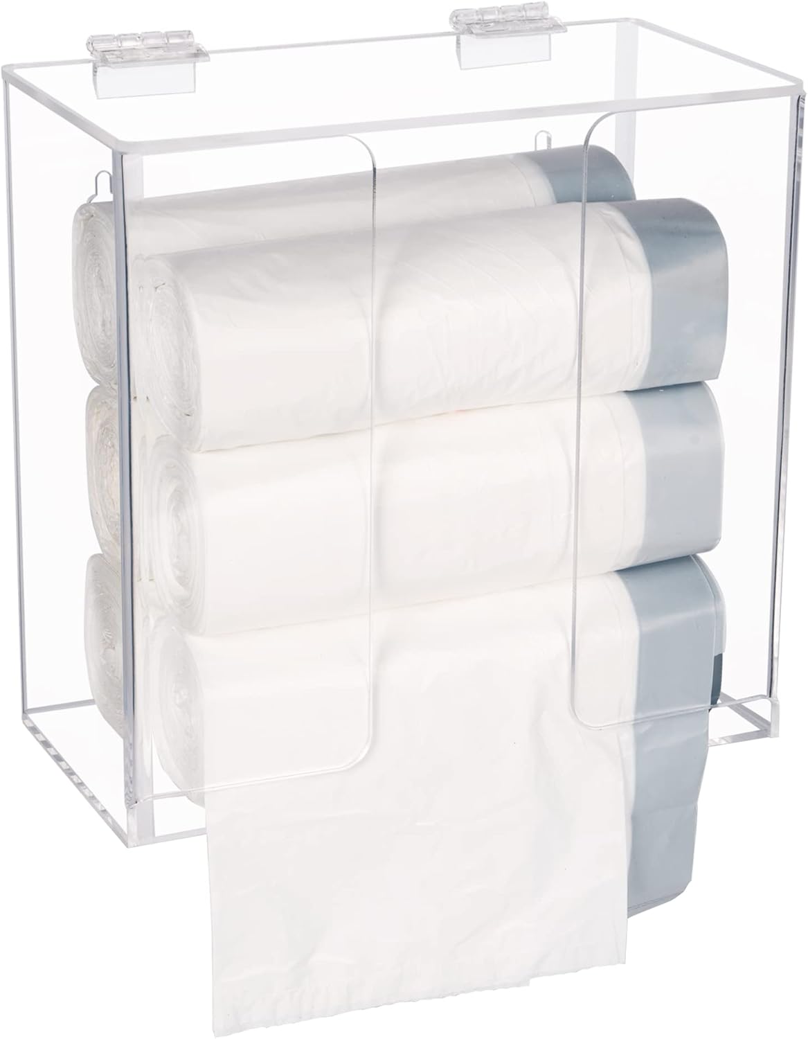 KOEMEHR Bin Bag Dispenser Holder, Wall Mounted Acrylic Organiser