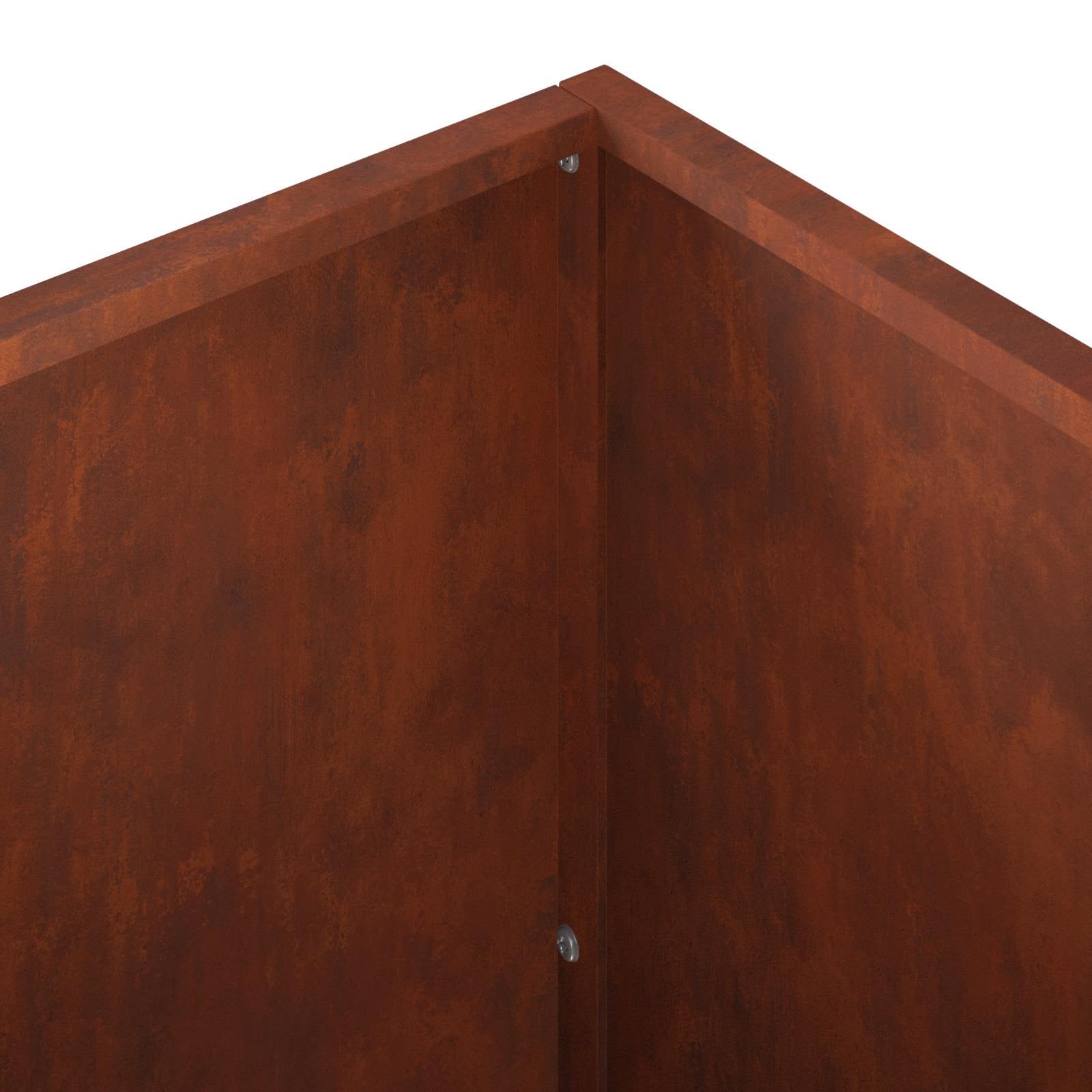 vidaXL Macetero de Jardín Oxidado 80 x 40 x 40 cm Acero Oxidado, Maceta Moderna para jardín y terraza, Rectangular, Resistente al Clima, Ideal para Flores y Plantas