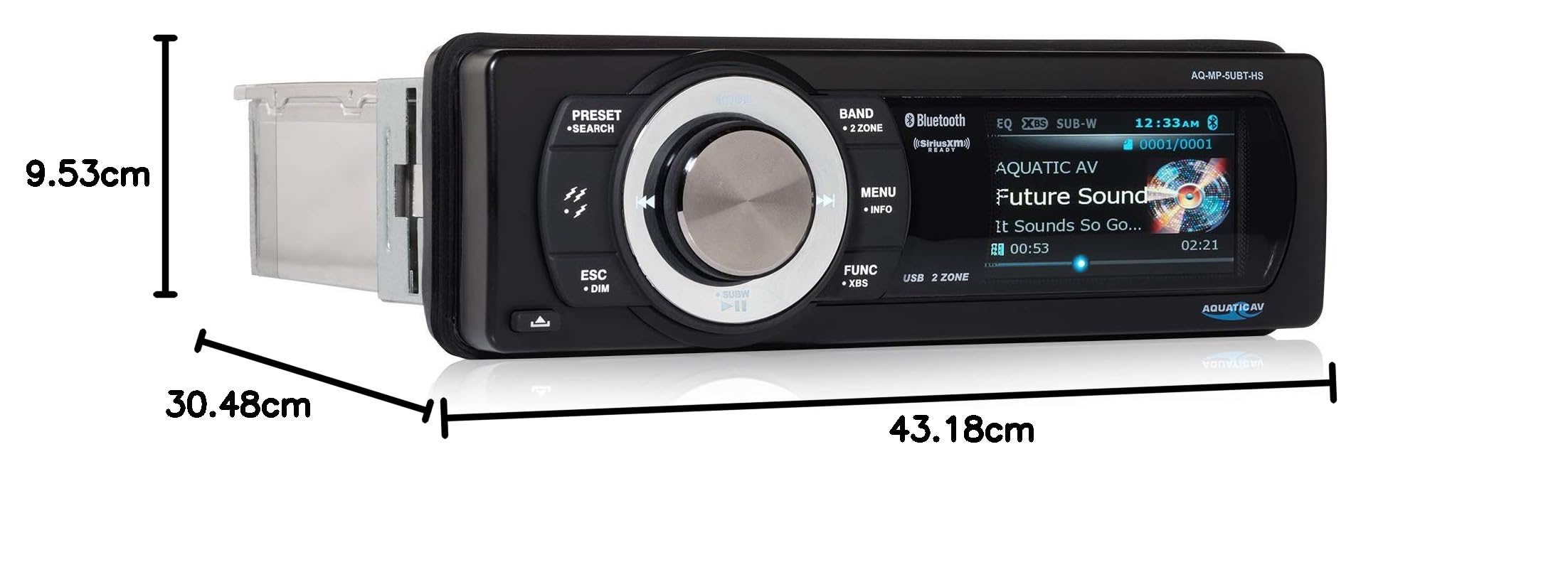 Aquatic AV AQ-MP-5UBT-HS Factory Harley Davidson - Radio satélite de Repuesto Am/FM