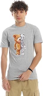Printed T-Shirt Cotton For Men - Grey