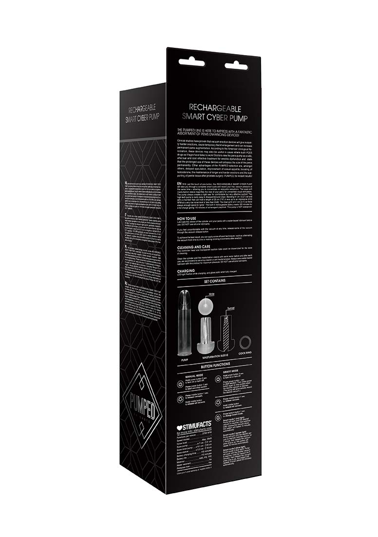Shots Pumped - Rechargeable Smart Cyber Pump with sleeve - Transparent