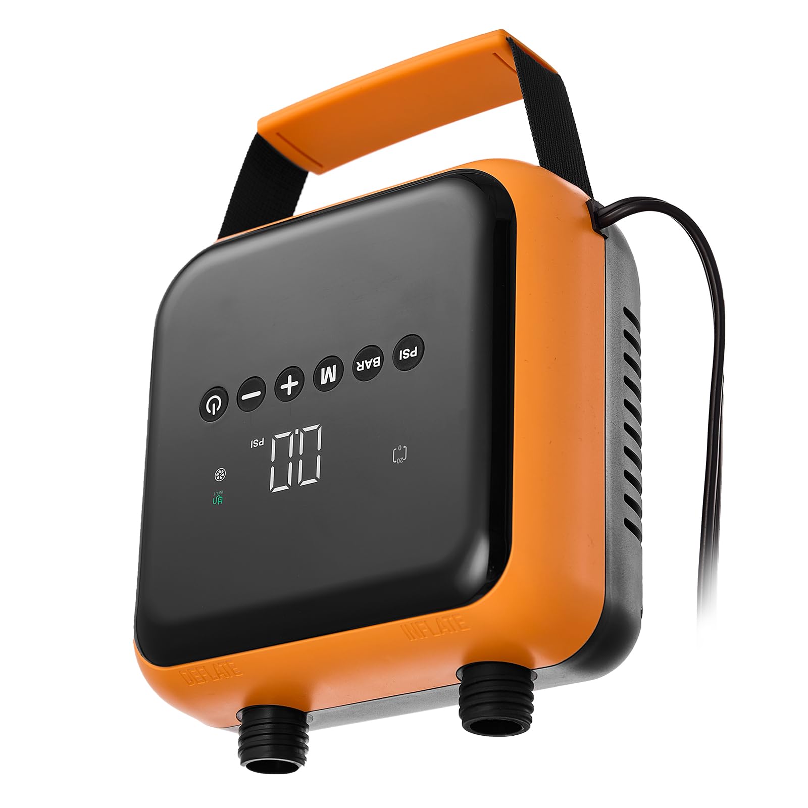 VEVOR Pompe à Air pour Paddle Haute Pression 40 psi, Gonfleur pour Sup avec Connecteur Allume-Cigare et Arrêt Automatique, Gonflage et Dégonflage à Deux Étages, pour Bateau Gonflable Kayak Matelas