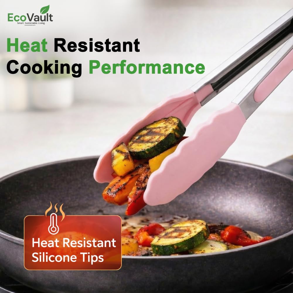 EcoVault Food Tongs - Non-Stick & Heat Resistant -7