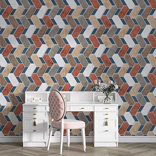 Image of DWELLSINDIA Bricks Pattern Self Adhesive Wallpaper, Waterproof, Scratch Resistant, Laminated (41cm x 244cm, Multicolour)