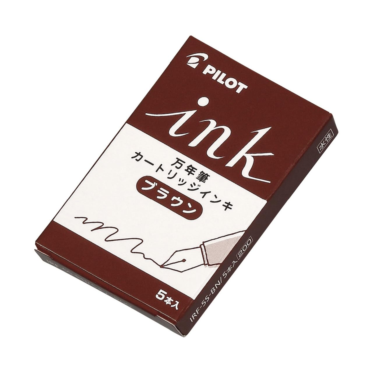 Pilot Fountain Pen Ink Cartridge Brown, 50-Pack