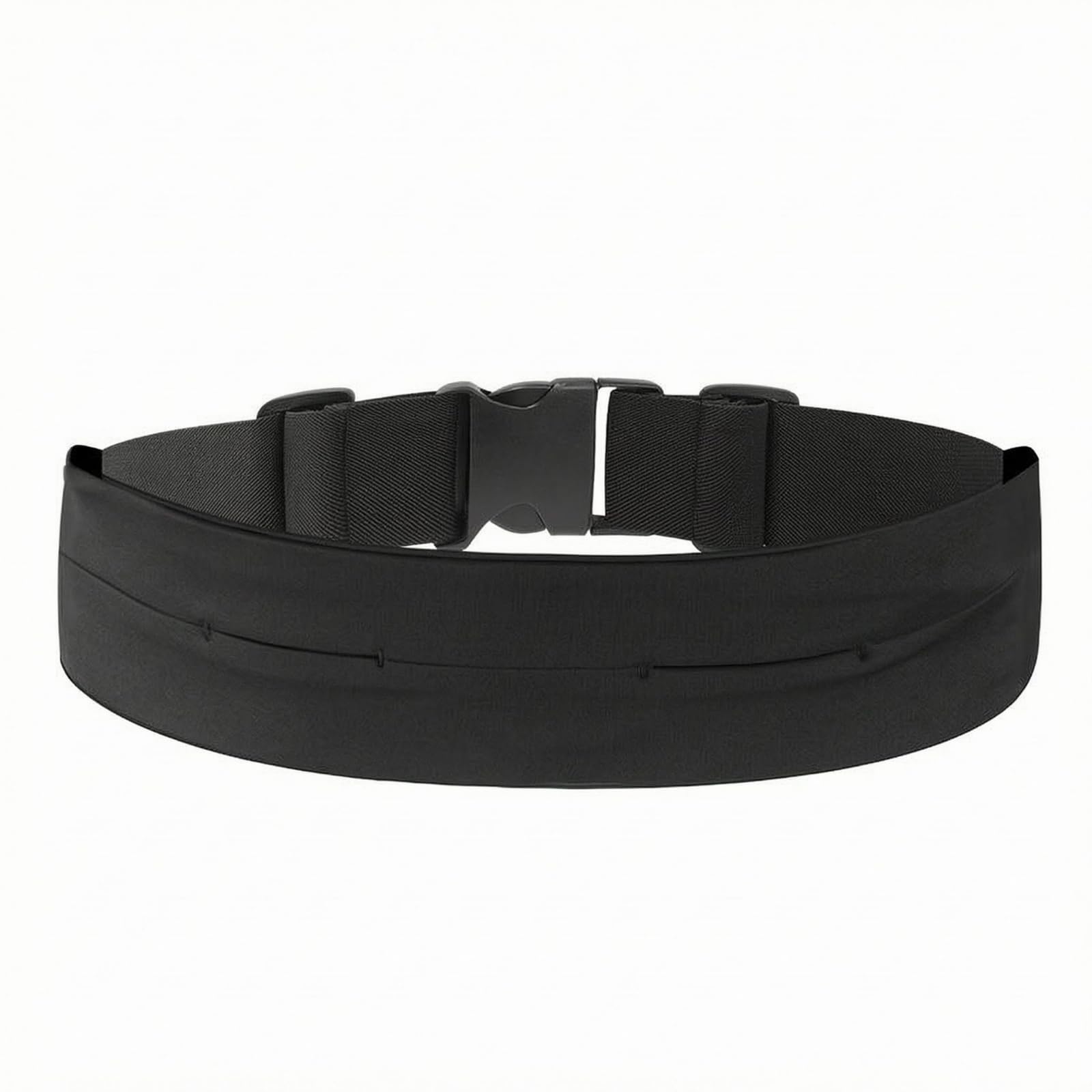 BNF® Quick-Release Buckle Running Waist Bag Woven Strap Adjustable Waist Pack Sleek Running Fanny Pack Encircling for Outdoor Exercise, Workouts, Black-picture-10