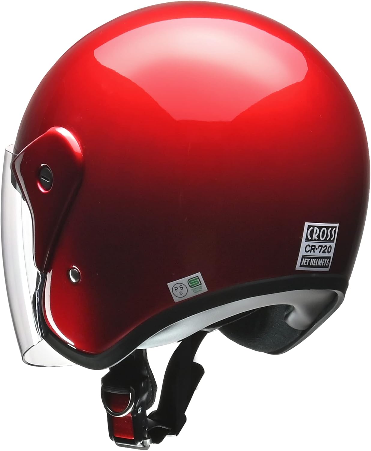 リード工業(LEAD) CROSS CR-720 ジェットヘルメット キャンディーレッド FREE (頭囲 57cm~60cm未満)
