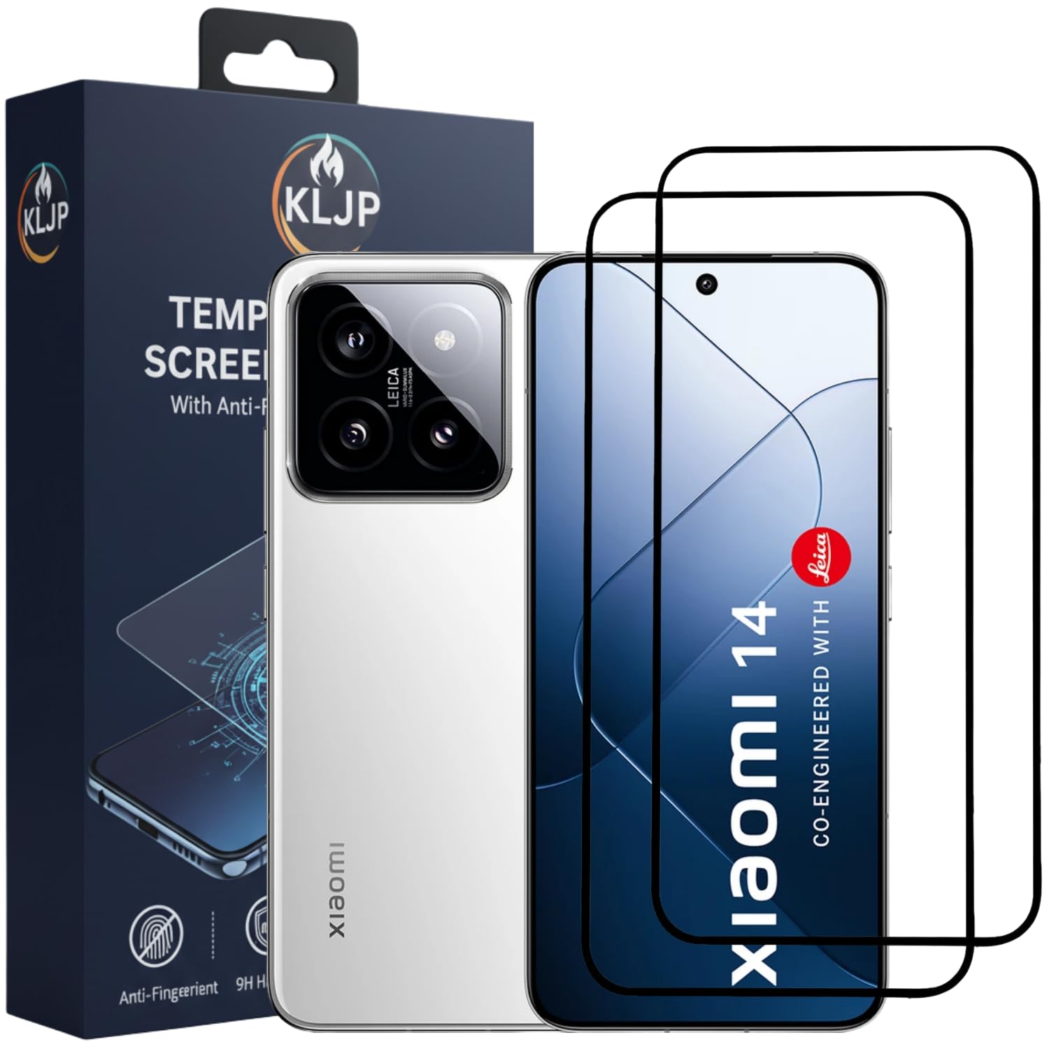 Military-Grade Gorilla Tempered Glass For Xiaomi 14 With Installation Kit | Edge to Edge Coverage | Black (Pack Of 2)-image-28