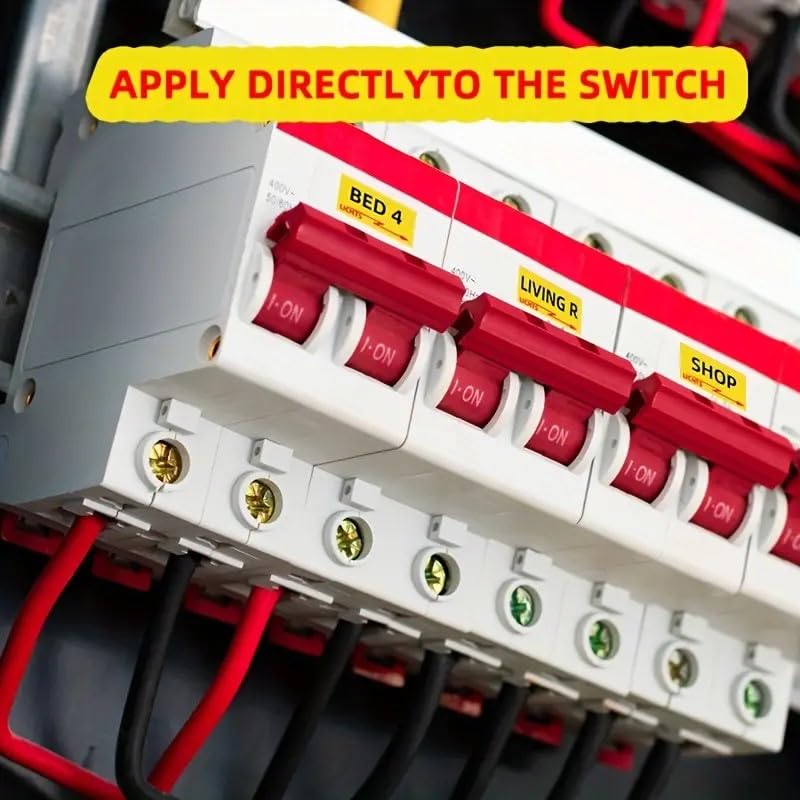 Image of Ka'Dee Simply Beyouful 129 Circuit Breaker Box Labels Conspicuous Identification Weatherproof Fuse Box Stickers