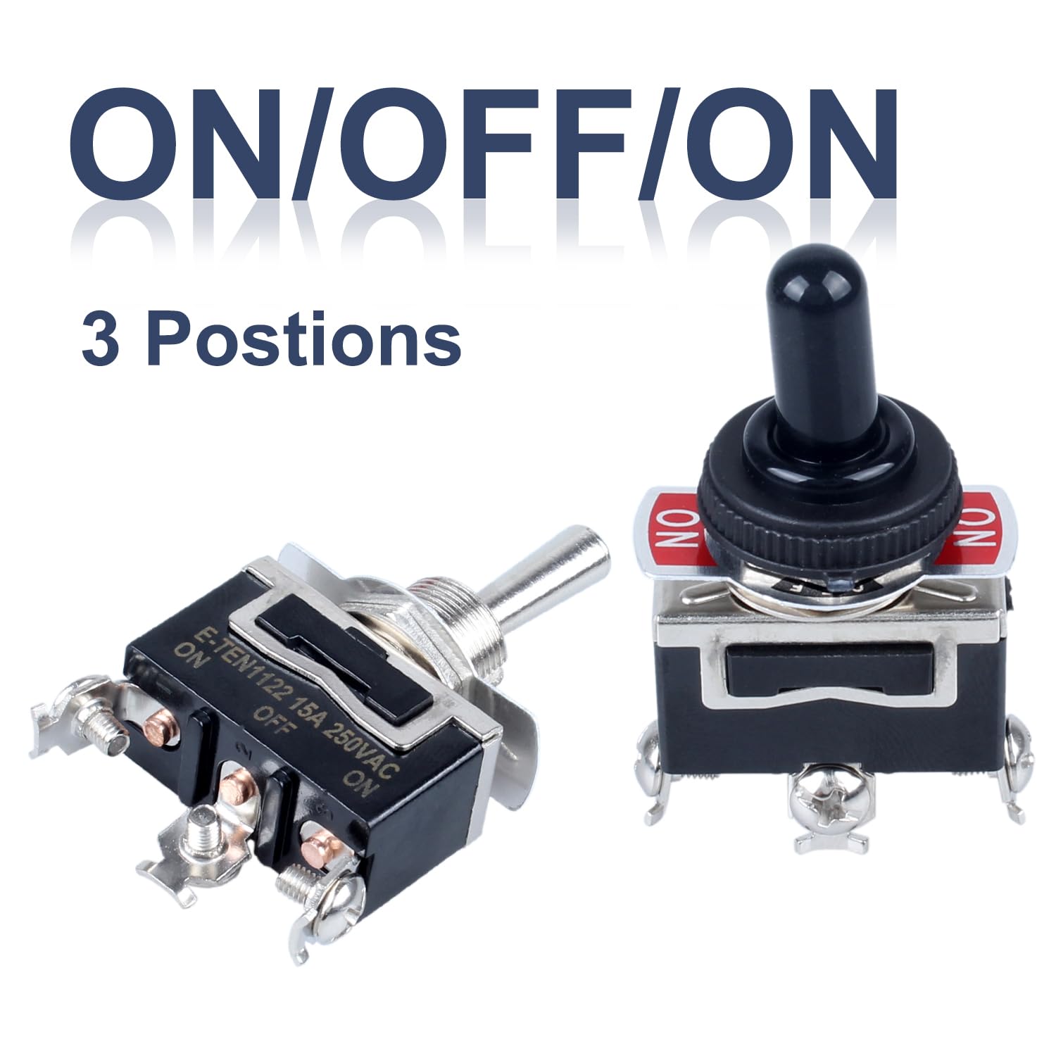 Snapklik.com : DMWD 2pcs Latching Heavy Duty Rocker Toggle Switch SPDT ...