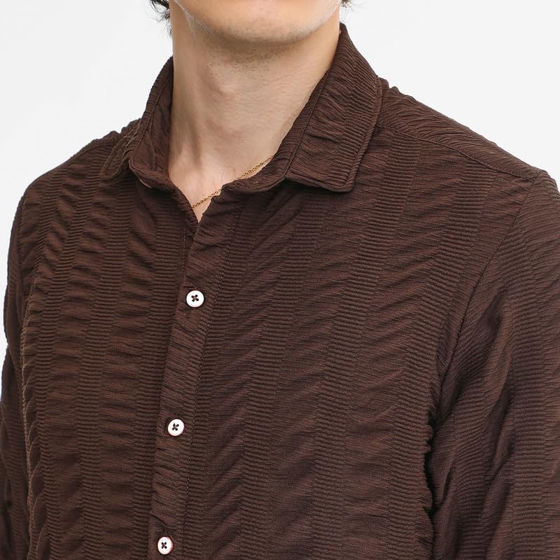 Image of CAHOOT Men's Tartan Plaid Shirt for Casual Wear | Spread Collar | Long Sleeve | Button Closure | Shirt Crafted with Comfort Fit for Everyday Wear