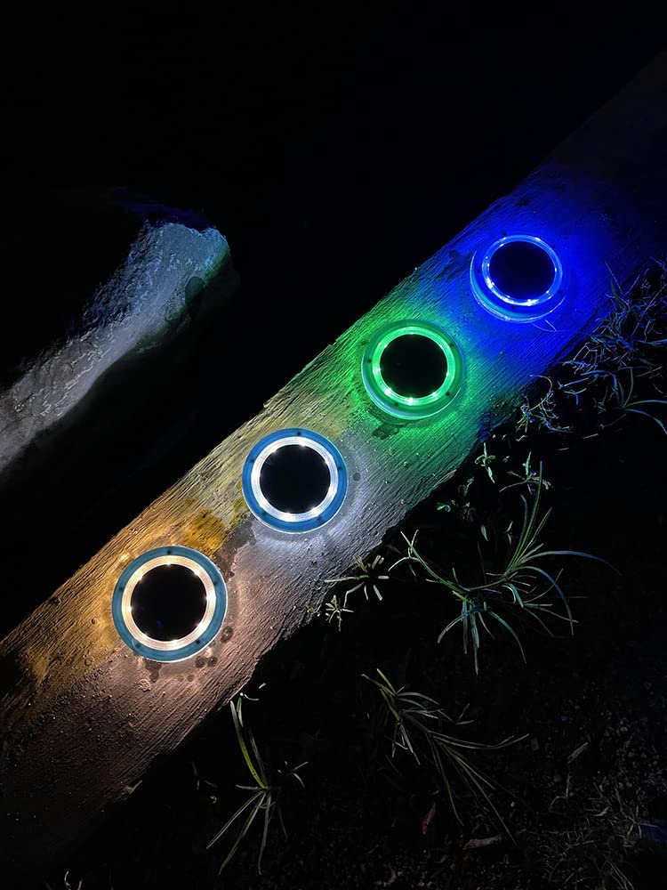 Poolbeleuchtung Solar Pool Licht Unterwasser, Pool Beleuchtungen Solar Unterwasser Licht, Wasserdichtes Poollampe Solarpoollicht für Pool Teich Badewanne Brunnen Aquarium Garten Rasen (4PCS)