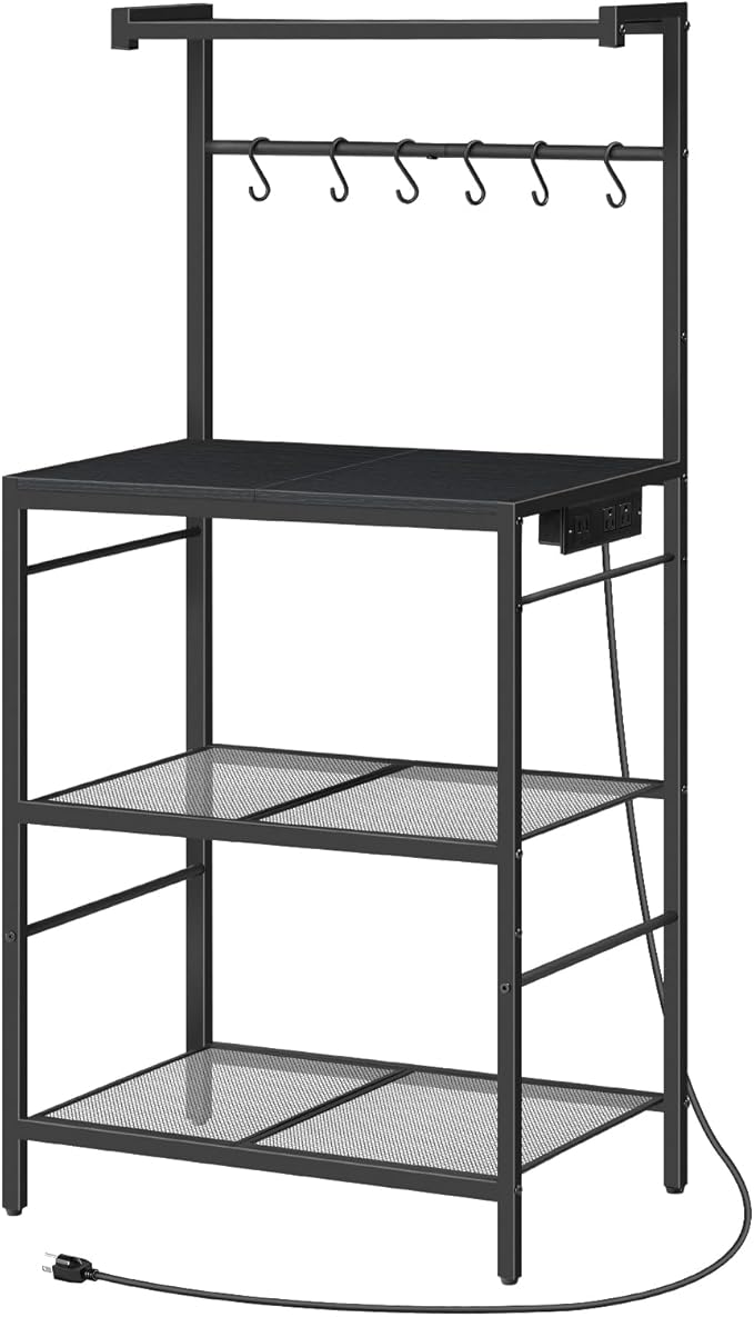 Itaar Estante Para Panaderos Con Toma De Corriente, Barra De Café De 6 Niveles, Soporte Para
