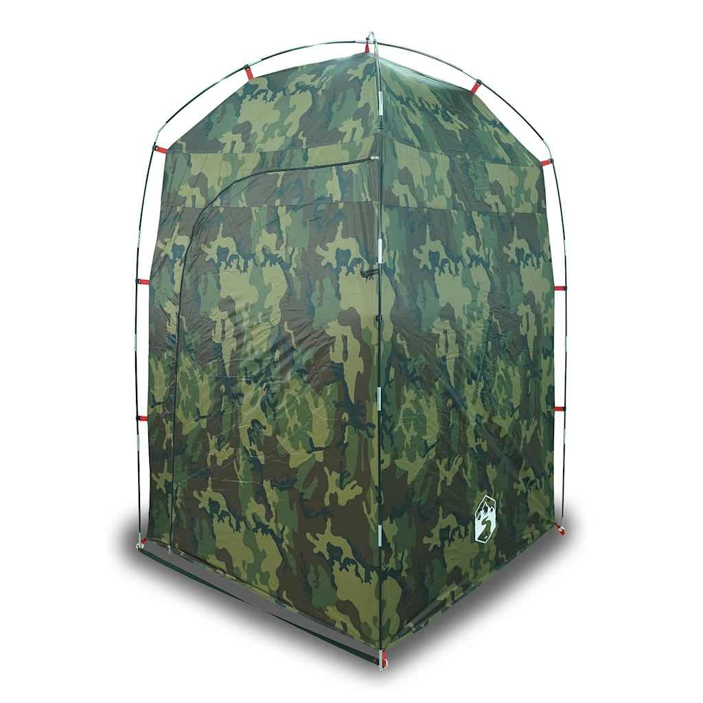 Tente de Douche Camping Camouflage, Cabine d'Essayage Portable et Tente de Toilette Mobile pour Plein Air, Vestiaire avec Sac de Transport, 140 x 140 x 213 cm