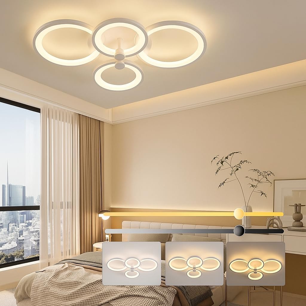 54W LED Ceiling Light for Living Room 3-Color LED Ceiling Light with Remote-image-29