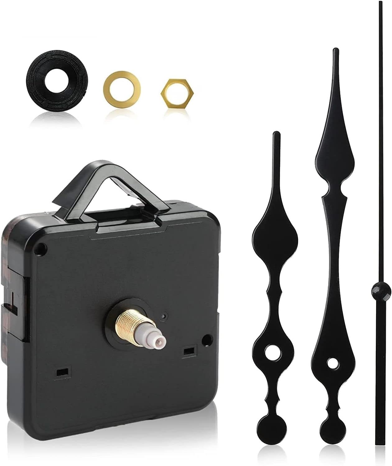 Silent Quartz Clock Movement, Clock Mechanism with Hands, Battery