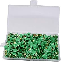 YOFASEN 500 Pieces Coloured Push Pins – 10 x 9 mm Pins for Cork Board Paper Warning Board, Green/500 Pieces