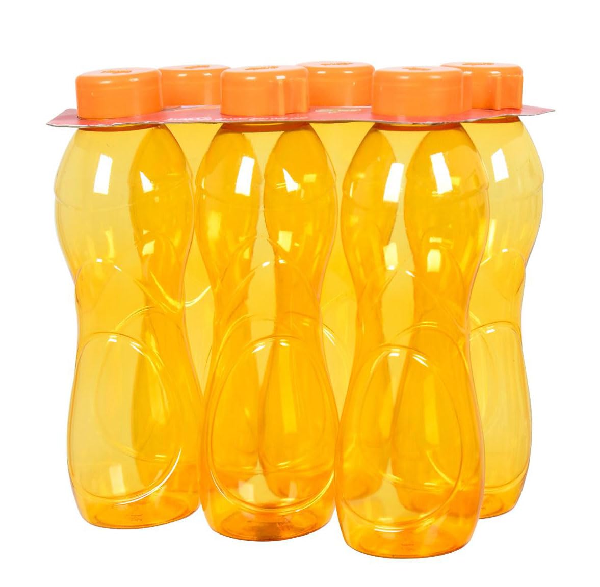 EcoWise Reusable Plastic Water Bottles - 1 Litres, 12-Pack, Drinking Juice Water Bubble Bottles with Leakproof Cap, Lightweight, Durable & BPA-Free for Home Office School Outdoor Sports Gym