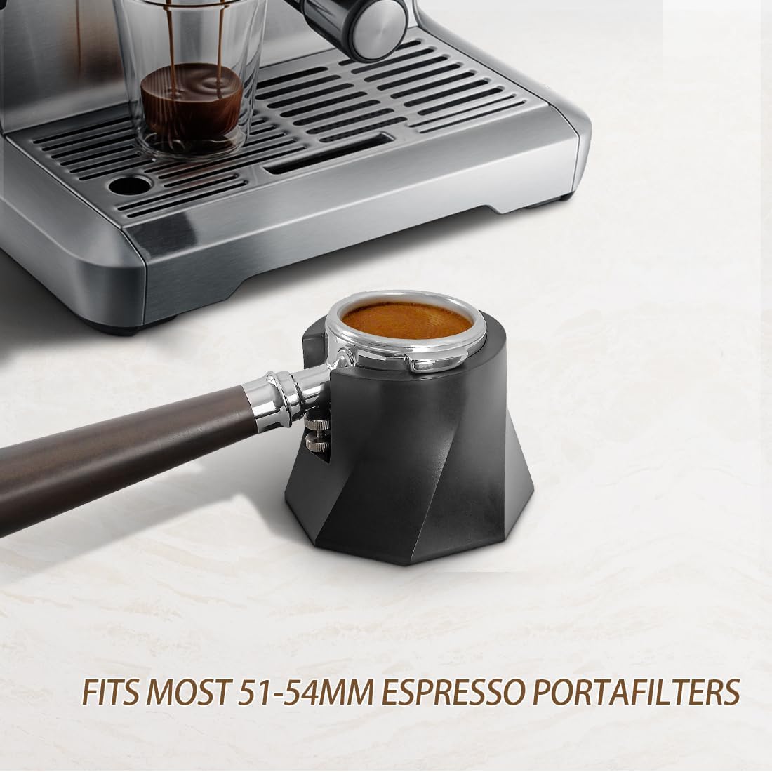 Espresso Tamper Station 54mm 51mm - Coffee Portafilters Holder Tamping Station Compatible for Breville Delonghi Espresso Machine Portafilter Barista Accessories Tools image 2