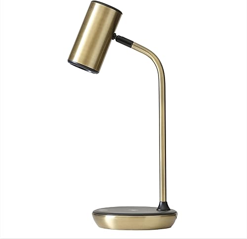 Miniatura 4 de Brightech Ezra - Lámpara de escritorio de oficina, almohadilla de carga inalámbrica y opciones de luz que cambian de temperatura de color, luz de