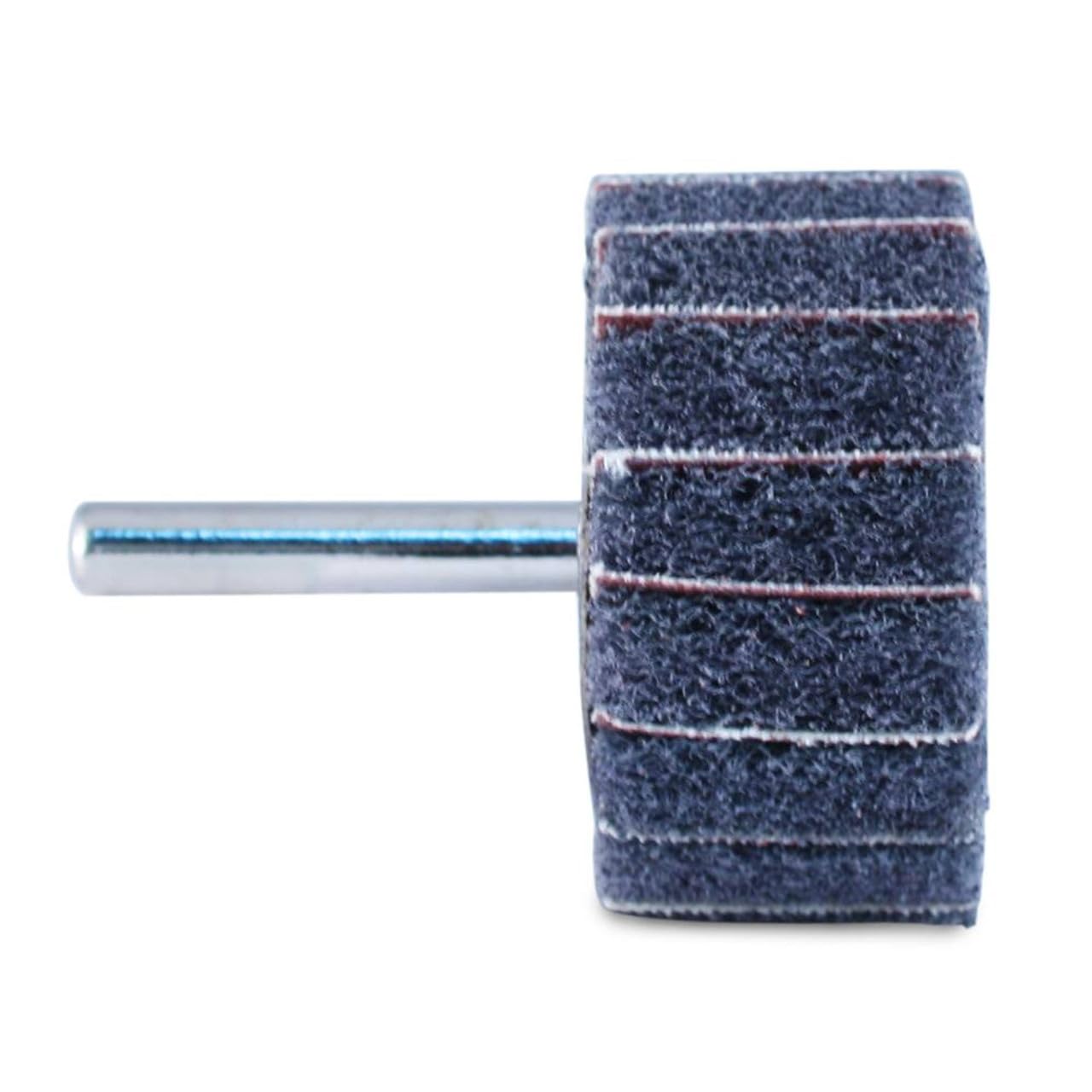 BHA Mounted Interleaf Flap Wheels for Sanding and Finishing, 2” x 1” x 1/4”, Red (Medium) - 5 Pack