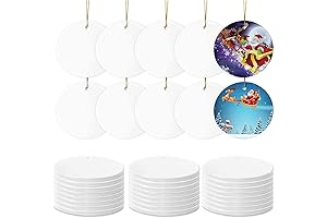 PYD Life White Porcelain Sublimation Ornament Blanks