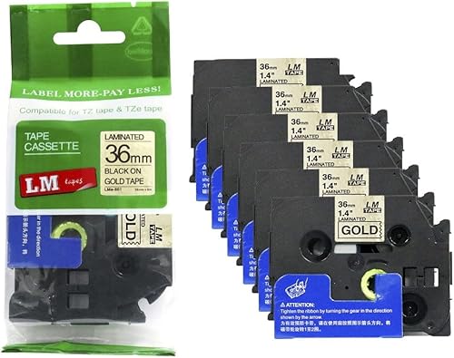 Miniatura 9 de LMe161 - Cinta de etiquetas transparente con impresión negra de 1.5 pulgadas, compatible con Brother TZe-161 P-Touch Cinta de repuesto laminada de