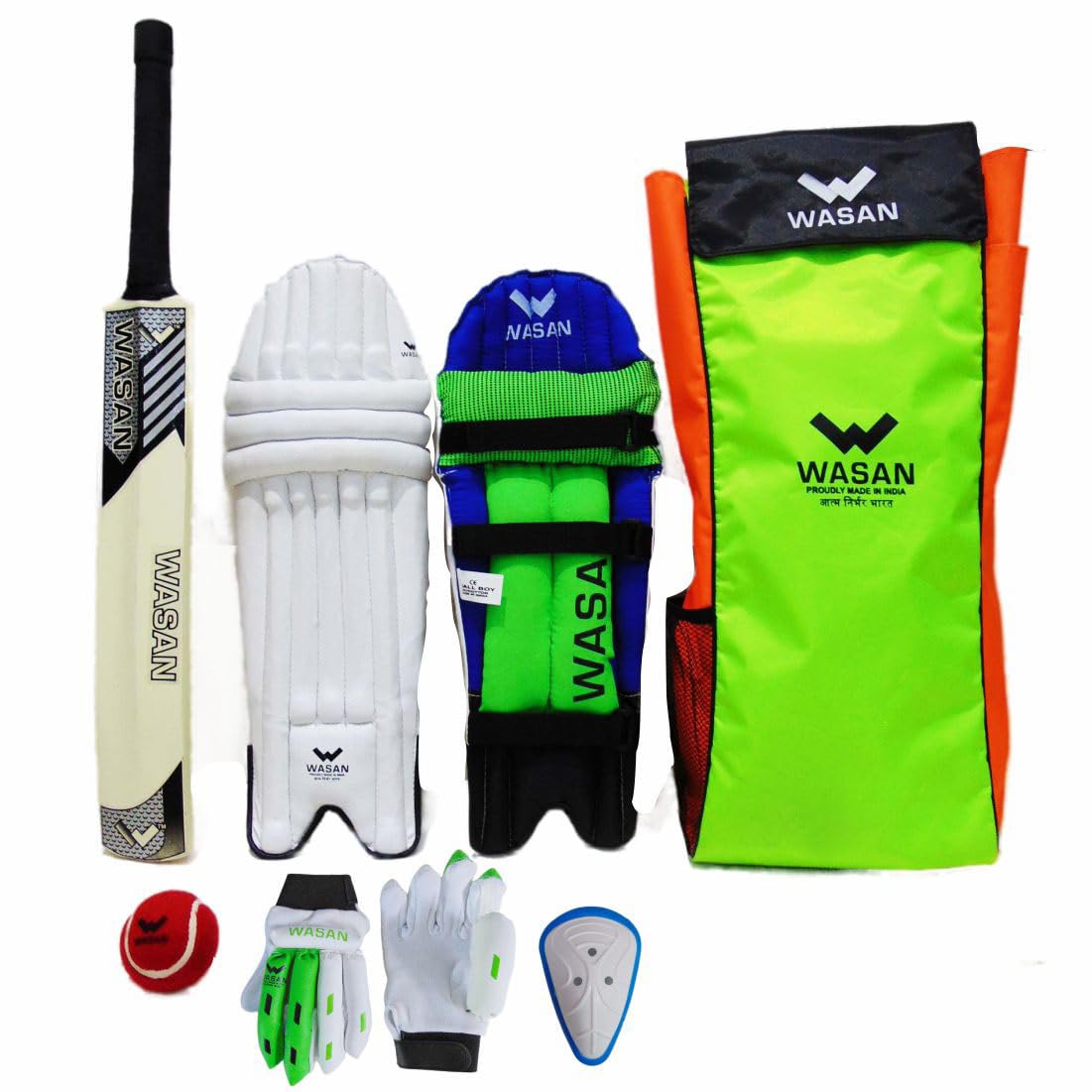 wasan Complete Cricket Kit with Special Bat Pocket, Back Pack with Straps (Ideal for 7-10 Years), Sz. Small Boy-picture-46