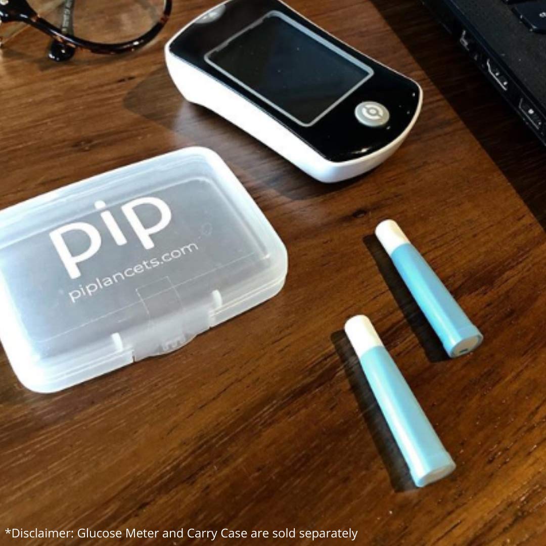 Pip 100 Lancets AllinOne 30G1.0mm Diabetes Safety Lancets UltraSensitive Fingerstick