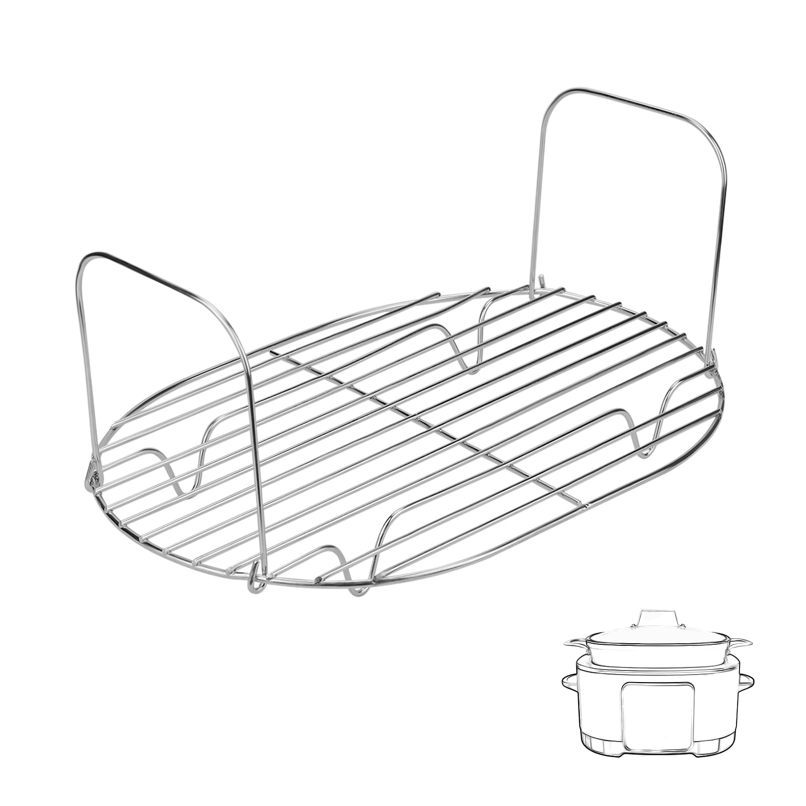 Steam and Roasting Rack for Ninja Foodi Possible Cooker Pro 8.5 Qt MC1000 MC1001 MC1010 Series