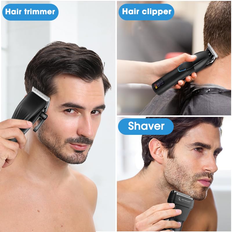 Professional Hair Clippers for Men Electric Foil Shavers Cordless T-Blade Hair Trimmer - Image 2
