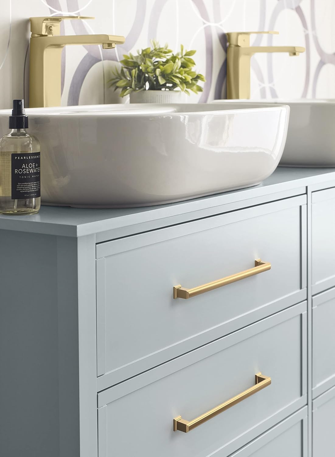 Amerock BP37361CZ | Champagne Bronze Cabinet Pull | 10-1/16 in (256 mm) Center-to-Center Cabinet Handle | Appoint | Drawer Pull | Kitchen Cabinet Handle | Furniture Hardware