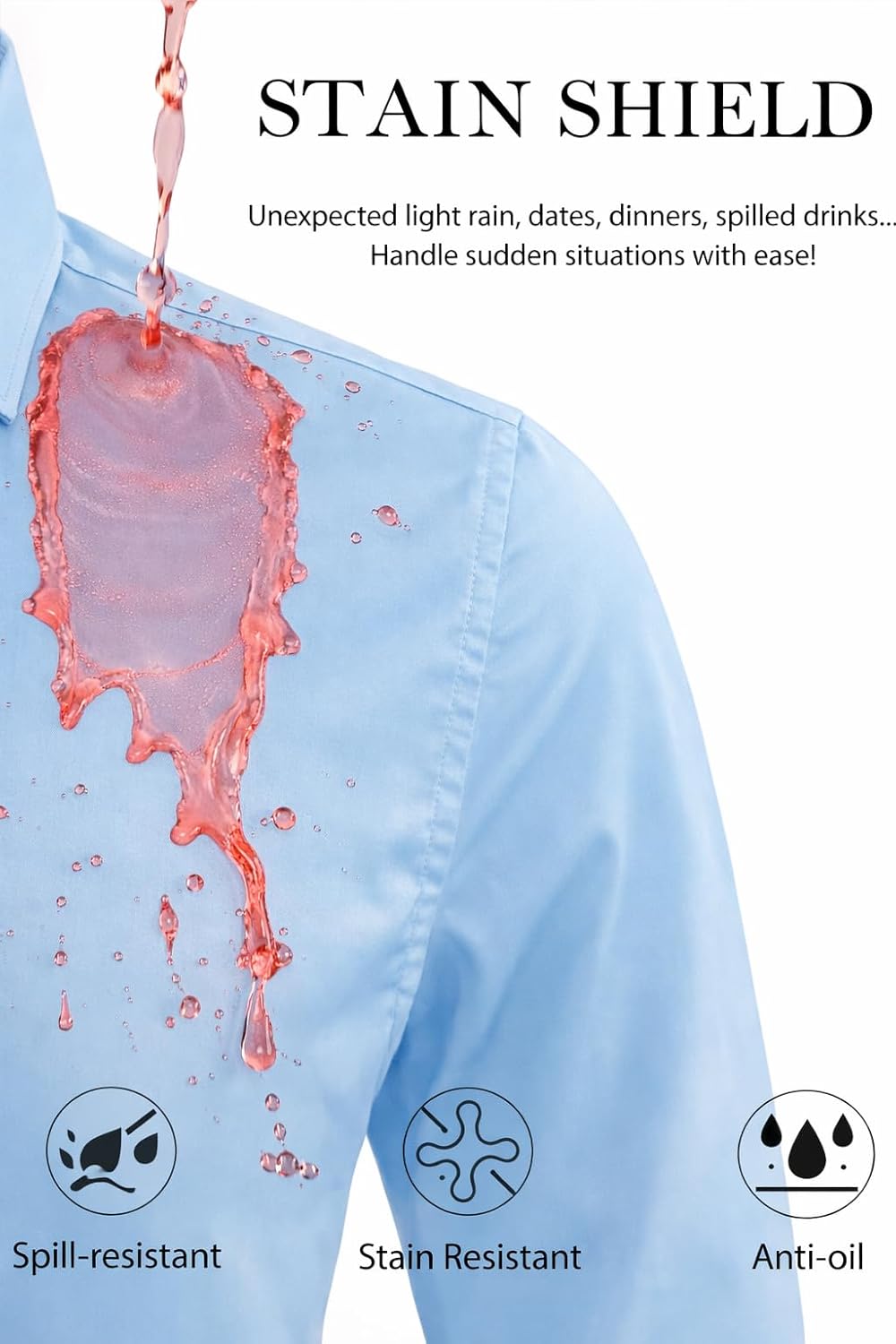 siliteelon Womens Button Down Shirt Stain Shield Short Sleeve Wrinkle Free Dress Shirt Work Blouse Business Casual Tops - Image 4