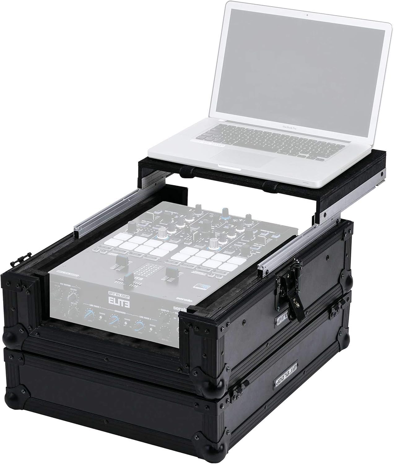 Reloop Premium Club Mixer Case MK2, handgefertigt aus robustem Holz und Aluminium, hochwertiges Case zum Transport von professionellen DJ Mischpulten und Equipment