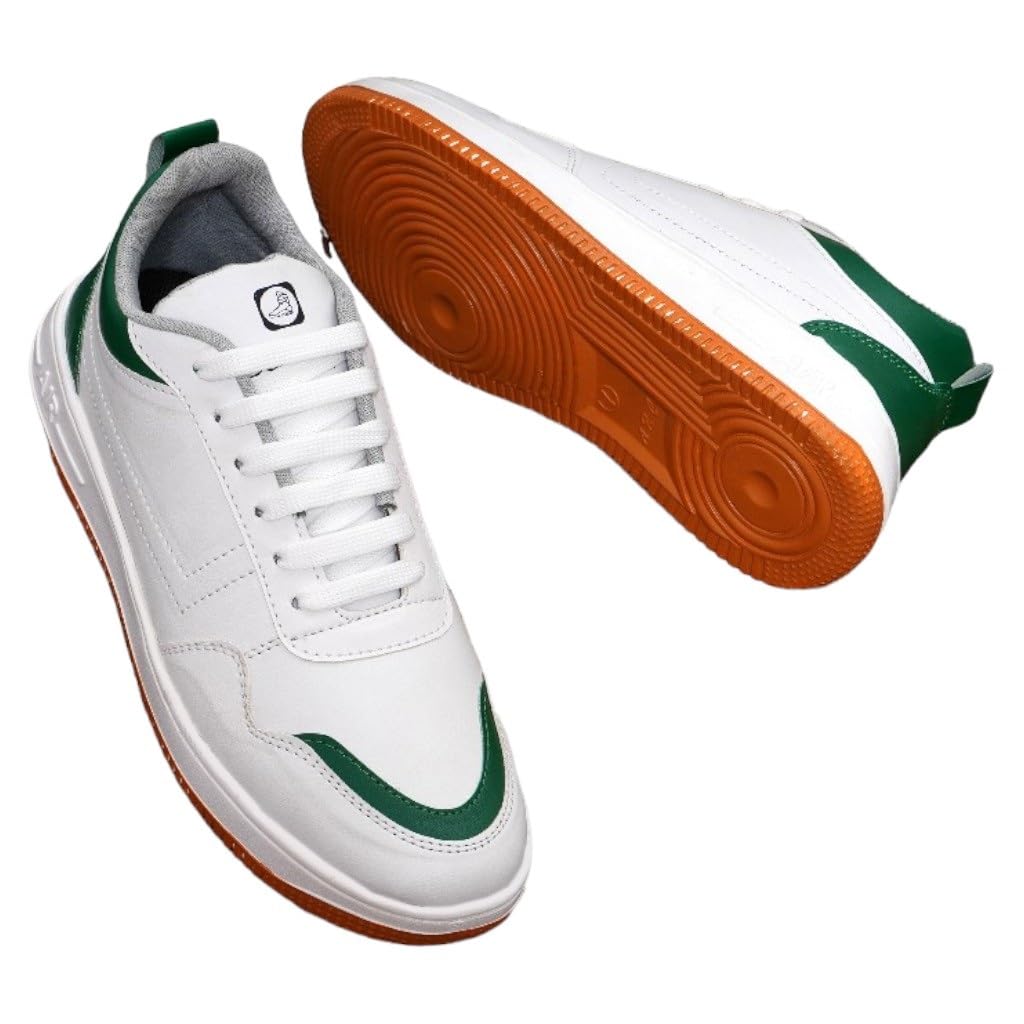 BADLAV Mens Lace Up Platform Sneakers Comfortable Casual Fashion Sneaker Walking Shoes (M-003) (White-10) (B0CFFCGJLG) Amazon Price History, Amazon Price Tracker