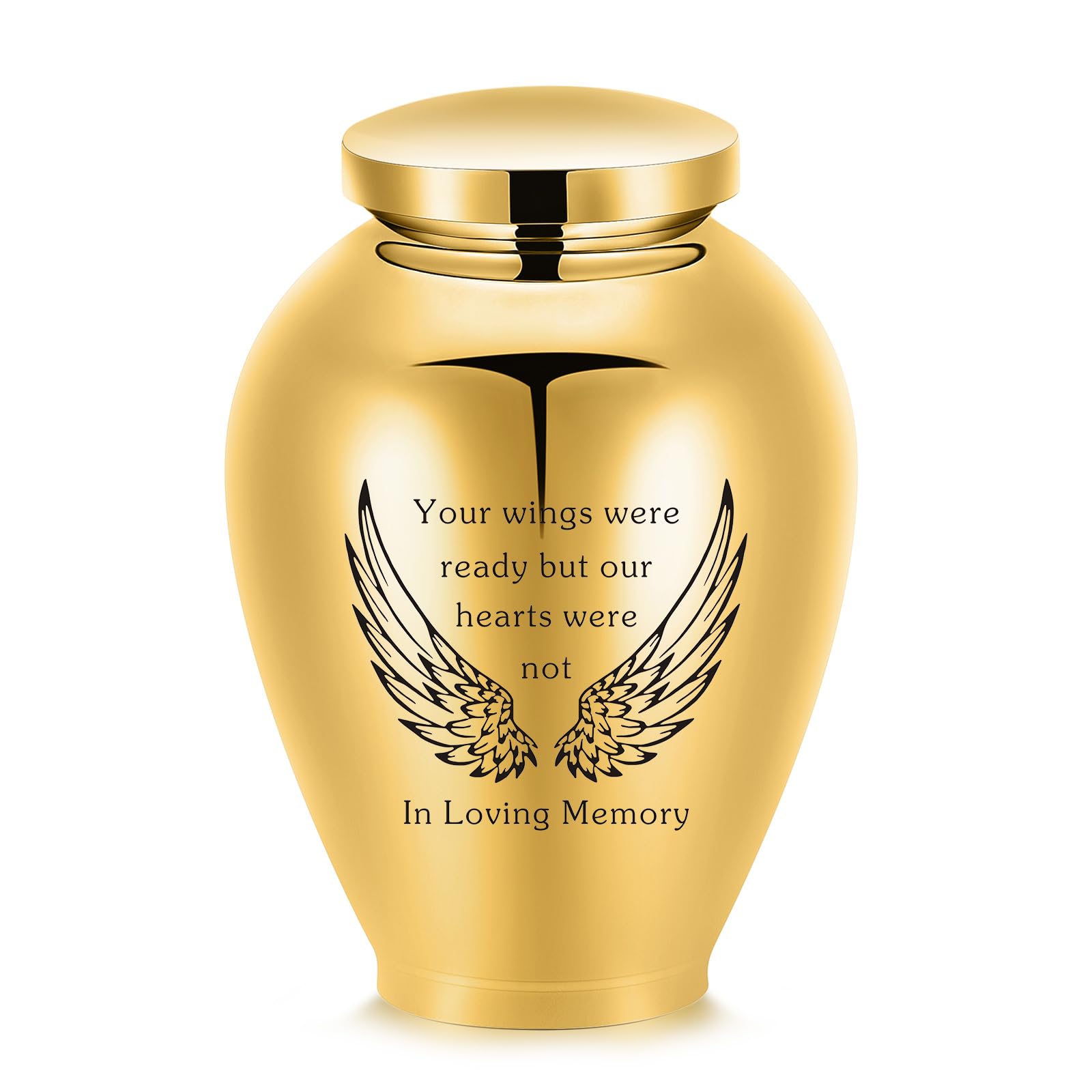 7.48/8.26/9.25 Inch Large Urn for Ashes Stainless Steel Large Urn CremationUrn for Ashes Large urn Memorial Keepsake Urn Ashes Holder for Family & Loved Ones-In Loving Memory