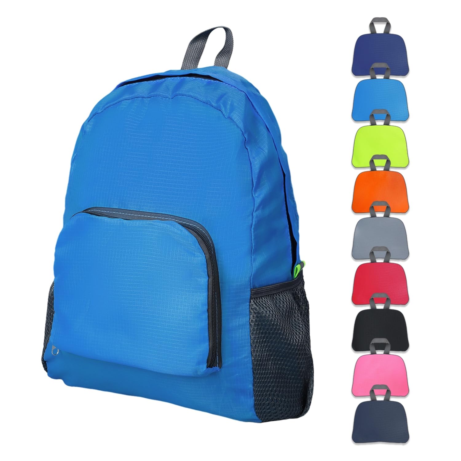 Lightweight Hiking Backpack, Ultralight Waterproof Foldable Travel Bag for Women and Men (Light Blue)