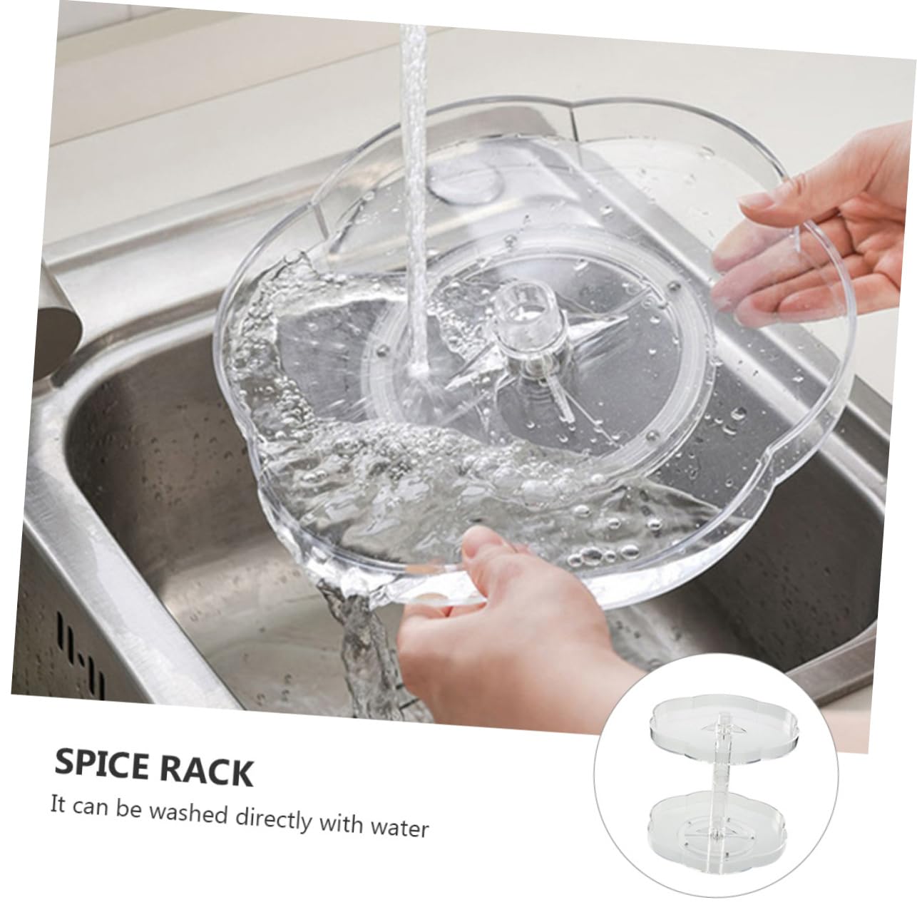 Garneck Porta Spezie Girevole A Doppio Girevole A 360° Porta Condimenti Organizer Da Cucina Per Bottiglie Di Condimento E Cosmetici