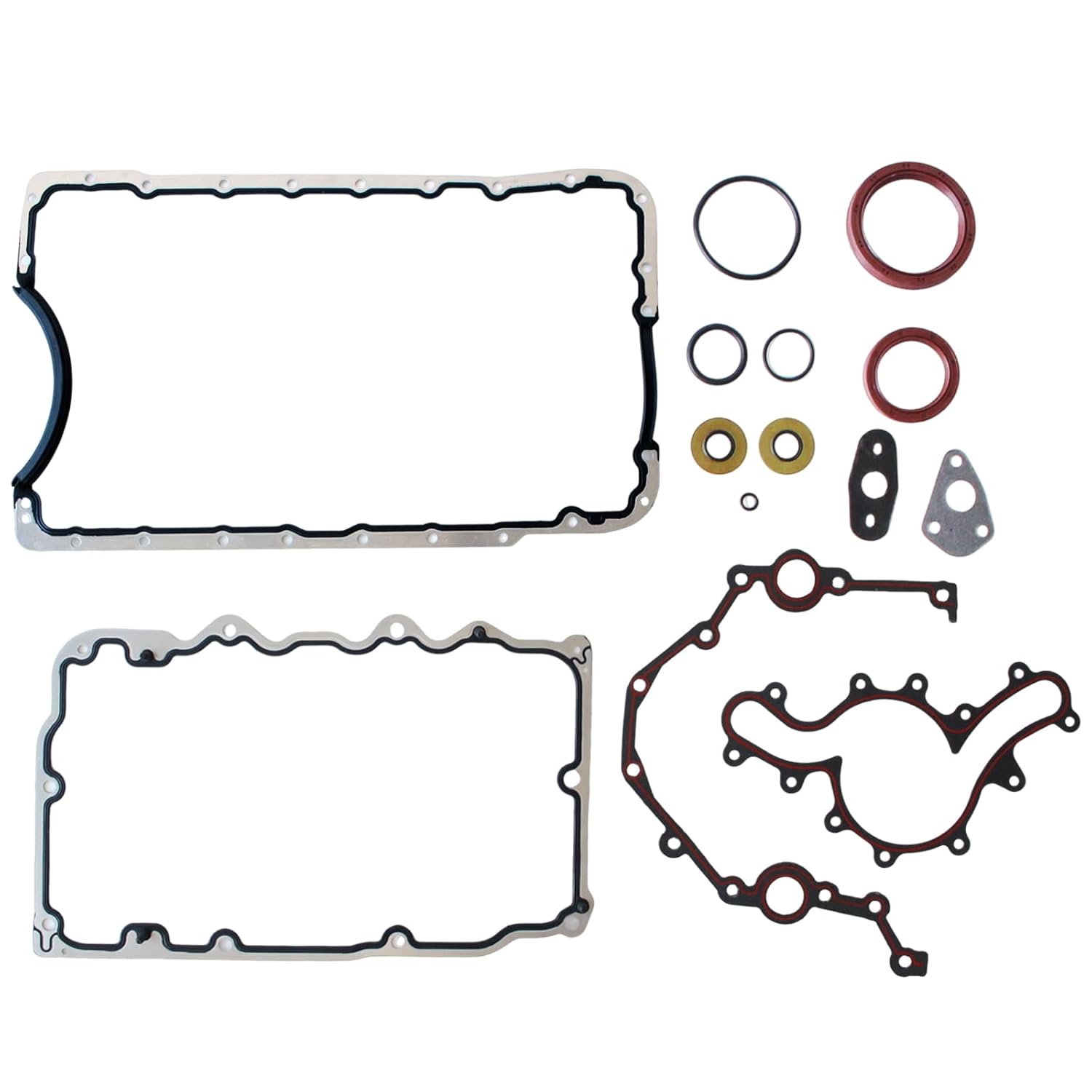 AUCERAMIC Oil Pan Gasket Set for Ford Explorer 1997-2010, Mustang 2005-2010, Ranger 2001-2010, for Mazda B4000 2001-2010, Mercury Mountaineer 1998-2010 4.0 V6 Replace# CS9293 CS92931