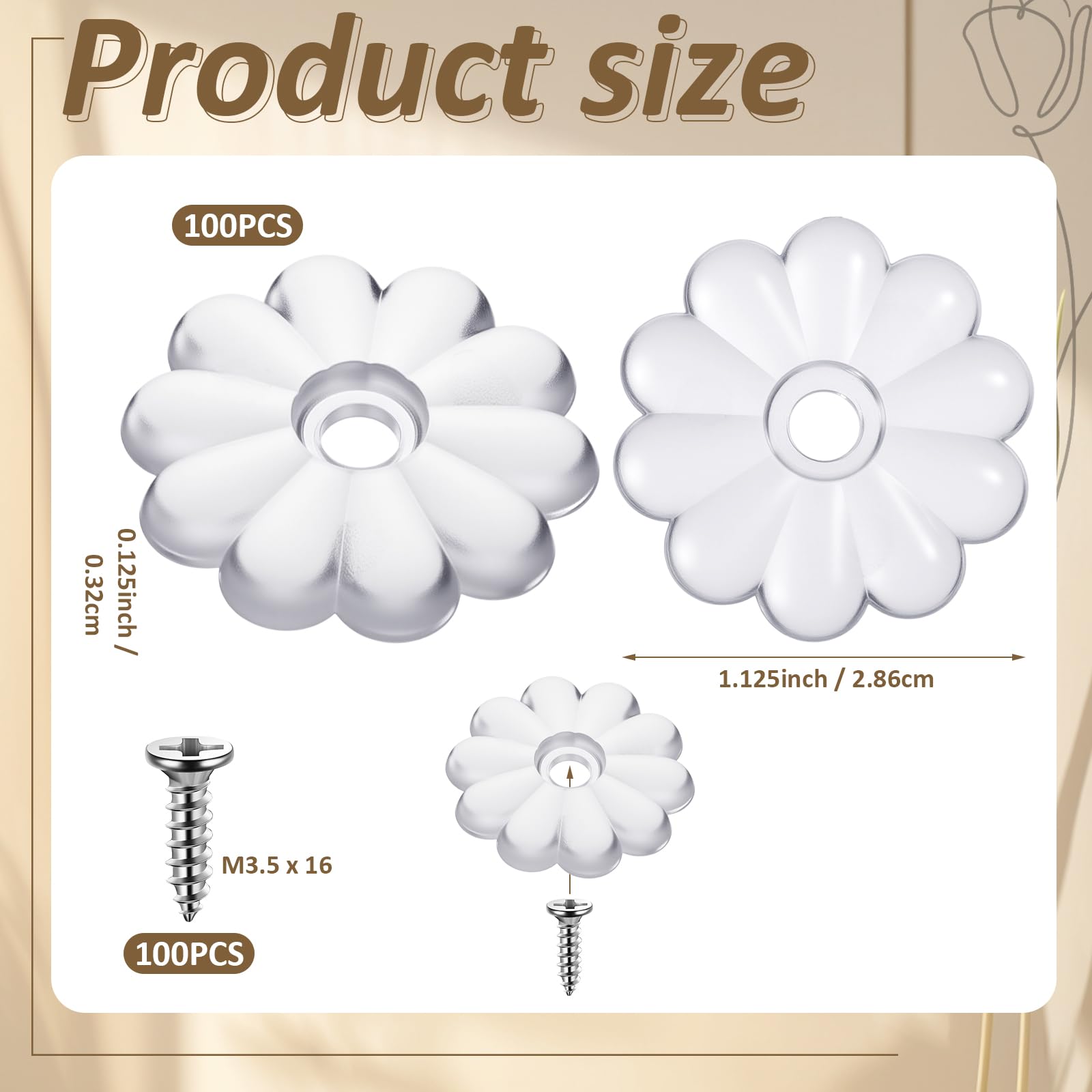 RV Ceiling Rosette Washers - 200 Pack -2