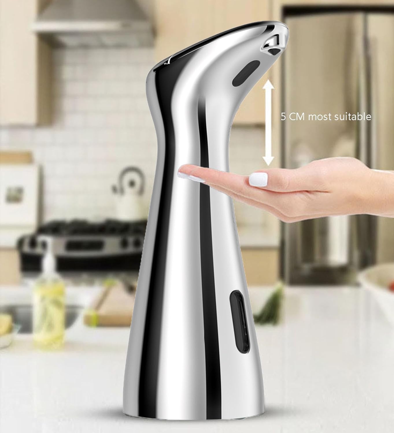 Dispensador automático de jabón sin contacto con clasificación IPX6 impermeable para encimera de baño y cocina