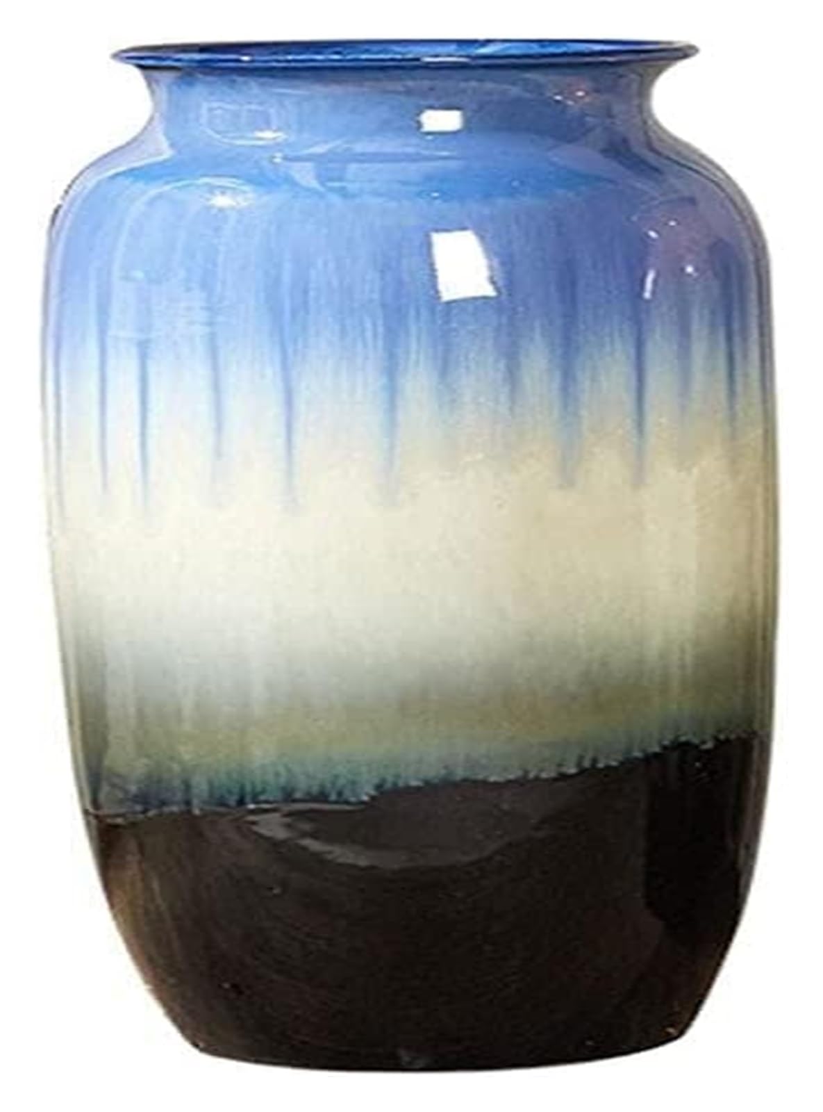 asdchZen Vase Vase For Decor 16.53 Inch Retro Gradient Ceramic Large Vase Decorative Vase Can Be Hydroponic Flower Vases,B-Grey Wolf