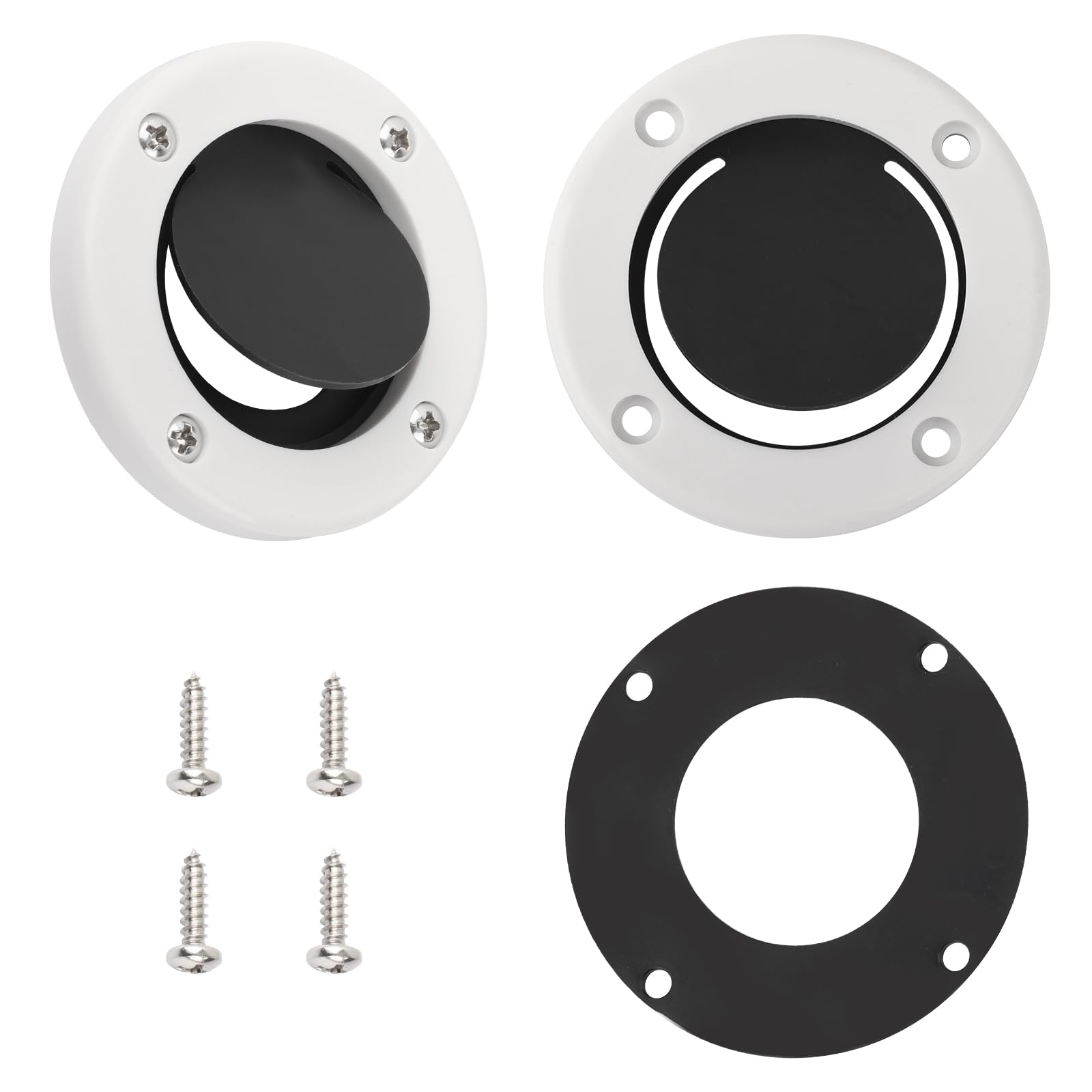 UASAM Boat Self-Bailing Cockpit Mounted Scupper Valve Kit, Cockpit Scupper Valve Include 2-7/8 inch Rubber Flapper Valve and 1 1/2 inch Gasket