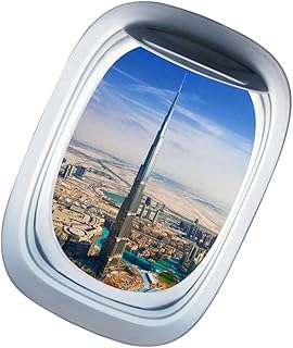 VOSAREA 1Pc 3D Adesivos Para Crianças Adesivos Removíveis Decalques De Janela Adesivos De Foto 3D Foto Mural Decalque Descasque E Cole Papel De Parede Removível 3D Vigia Arte De Parede