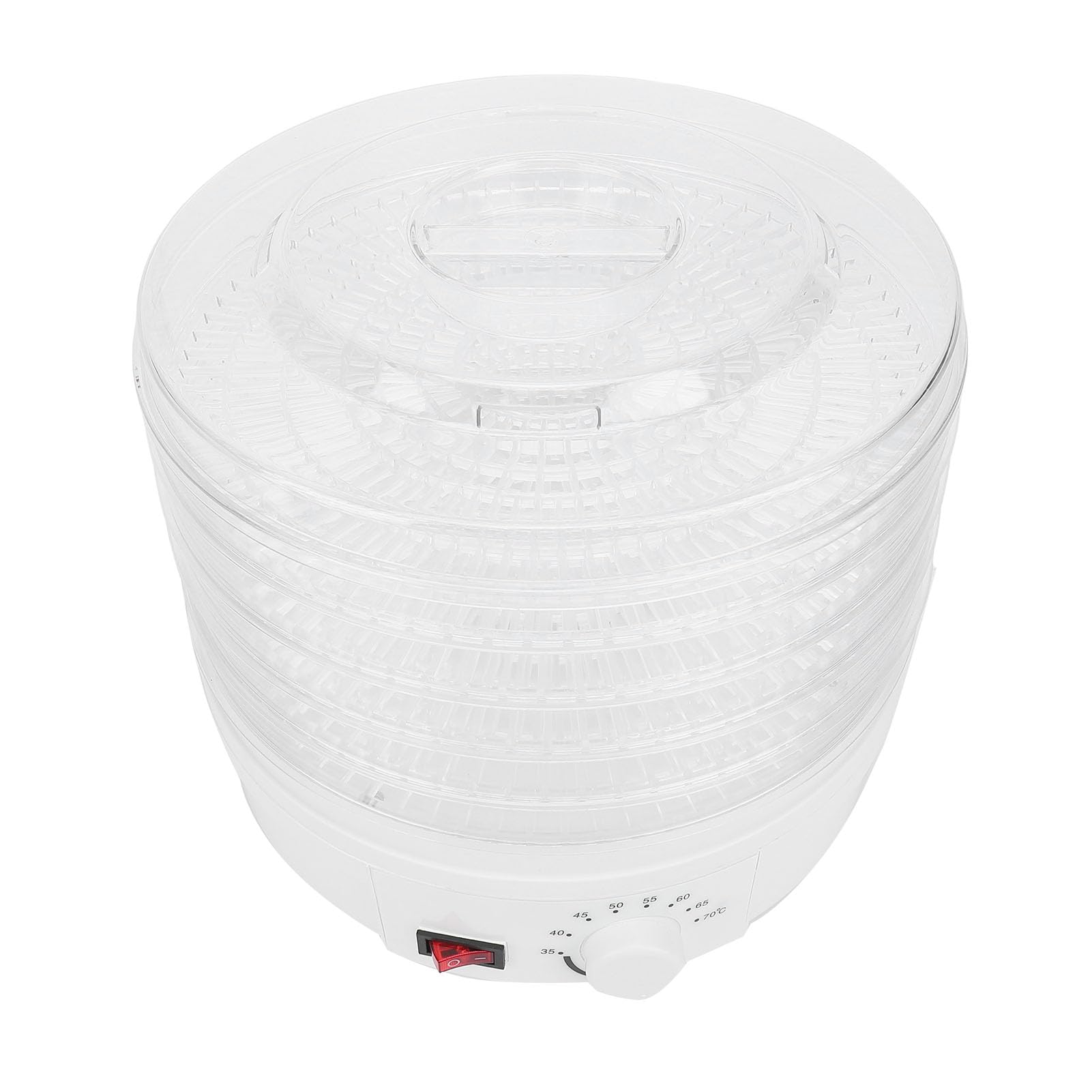Suszarka do żywności, 5 Tack 350W Suszarka do Mięsa z Timerem, do Mięsa Owoców Warzyw Przysmaków dla Psów (Wtyczka UE 220 V)