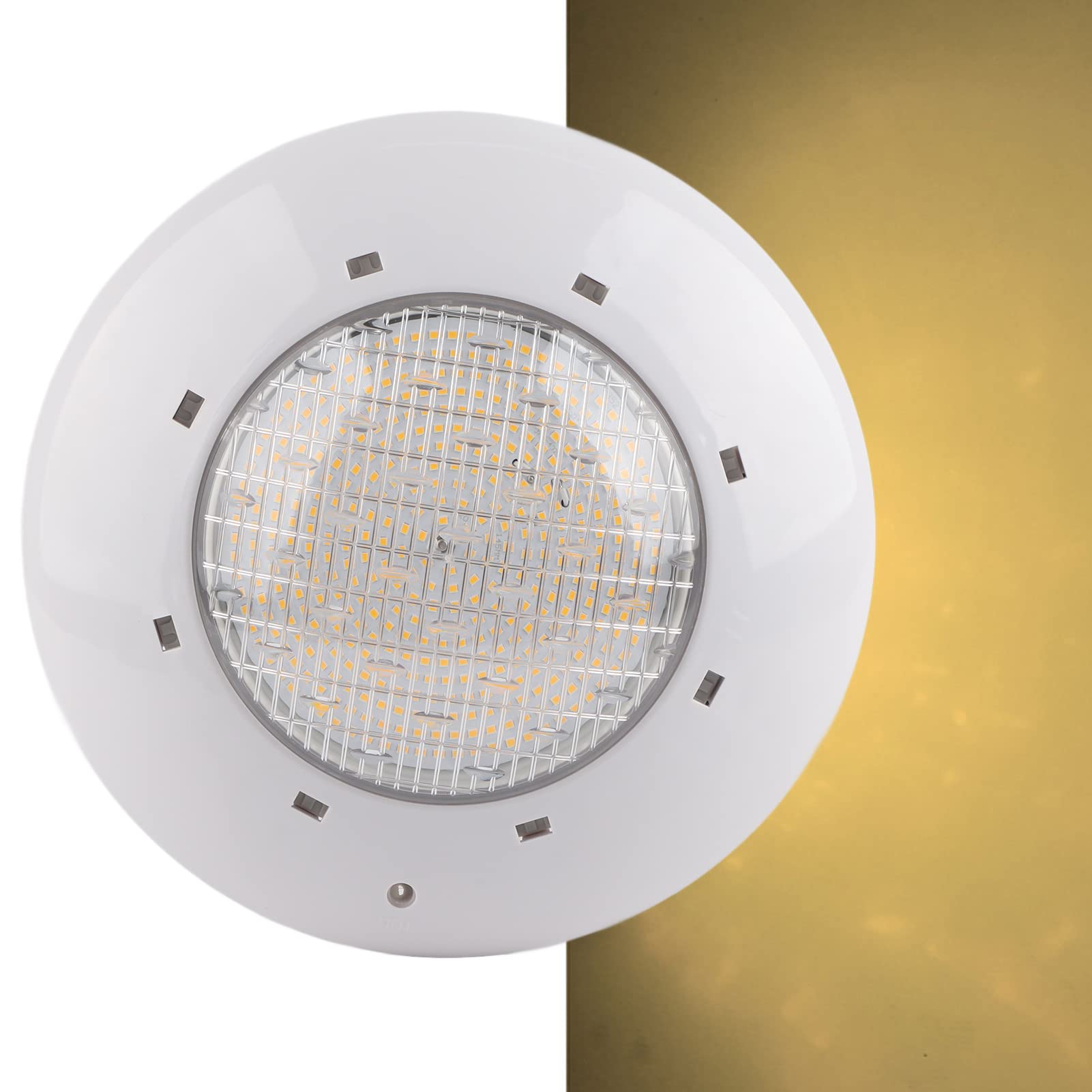 CHICIRIS LED-Unterwasserleuchte, Hohe wasserdichte Kunststoff-Schwimmbadlampe für Hotel-Poolbeleuchtung, IP68, AC12V, Warmes Licht (35W)