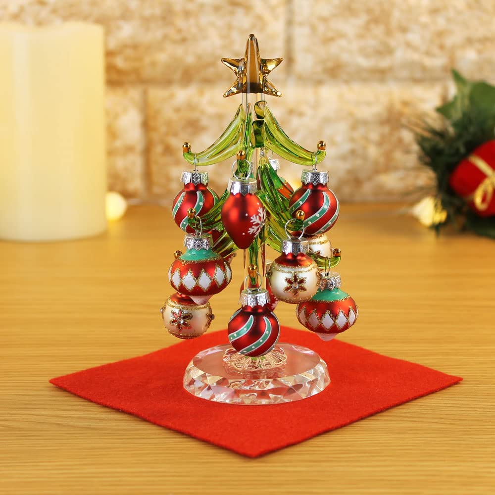 卓上 クリスマスツリー ガラス チェコガラス クリスマスツリー 卓上